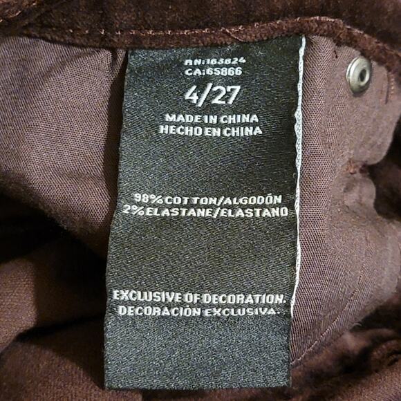 🔴 3/$25 Well Worn High-Rise Luxe Velvet Tapered Pant – Purple Size 28 - Picture 5 of 13